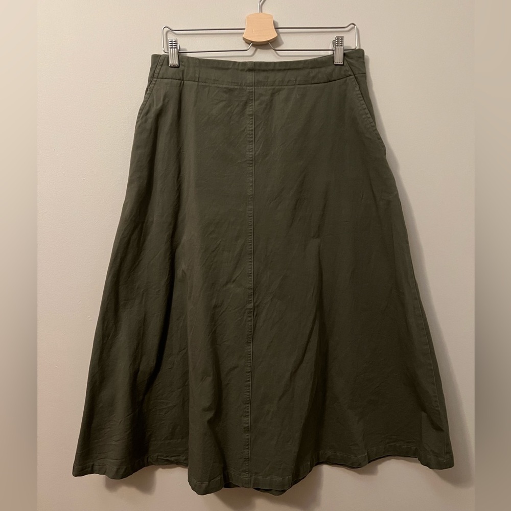 MUJI Heavy Cotton A-line Midi Skirt